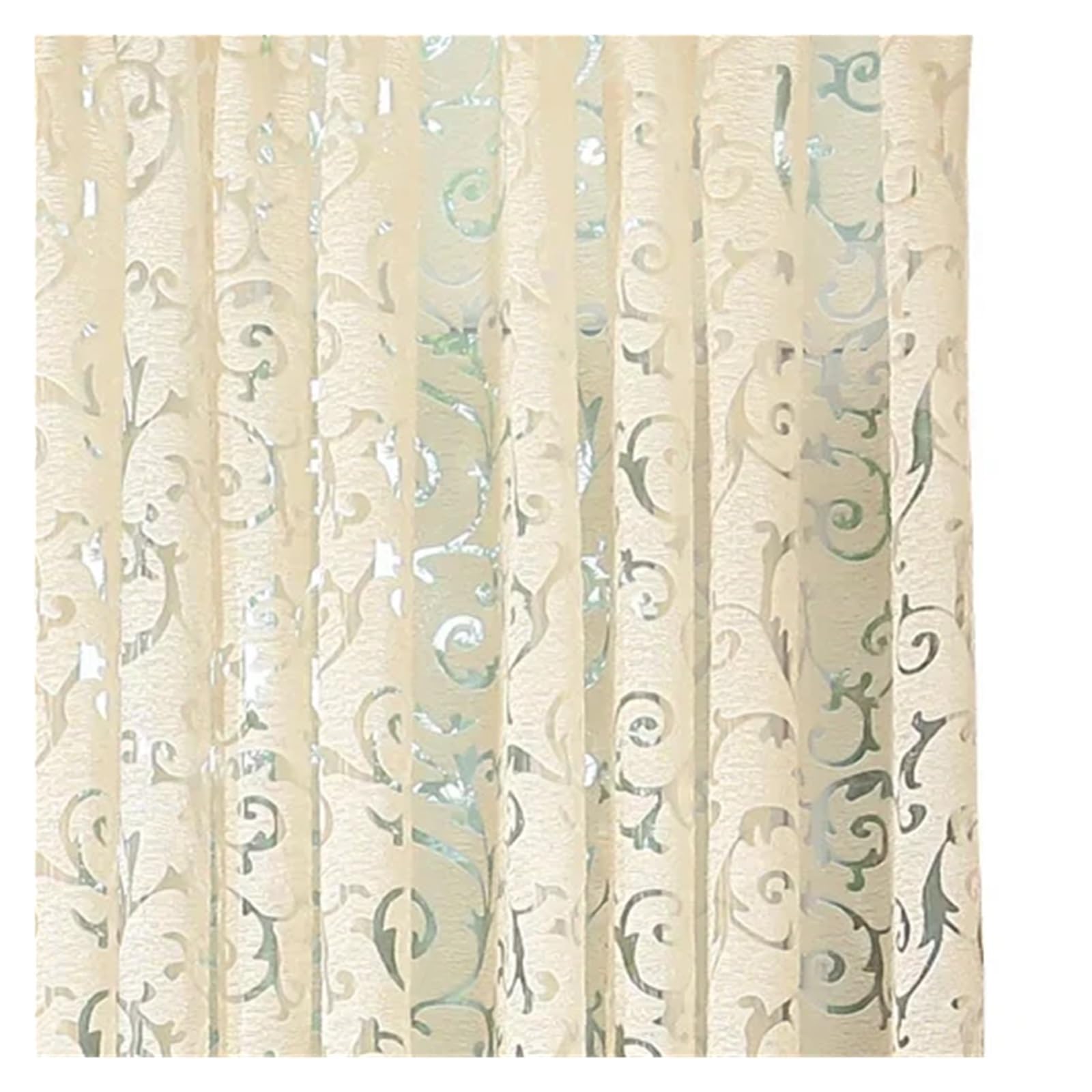 DHYUACN Living Room Curtains Curtains for Living Room Floral Jacquard Tulle Hollow Out Retro Pattern Fabric Home Decor 1PC(Red,W200cm L260cm 1pc)