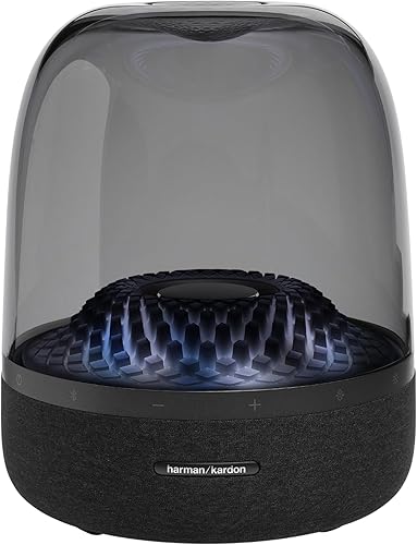Harman Kardon Aura Studio 4 - Altavoz Bluetooth para el hogar - Rendimiento de sonido superior - 5 temas de iluminación con efecto diamante -