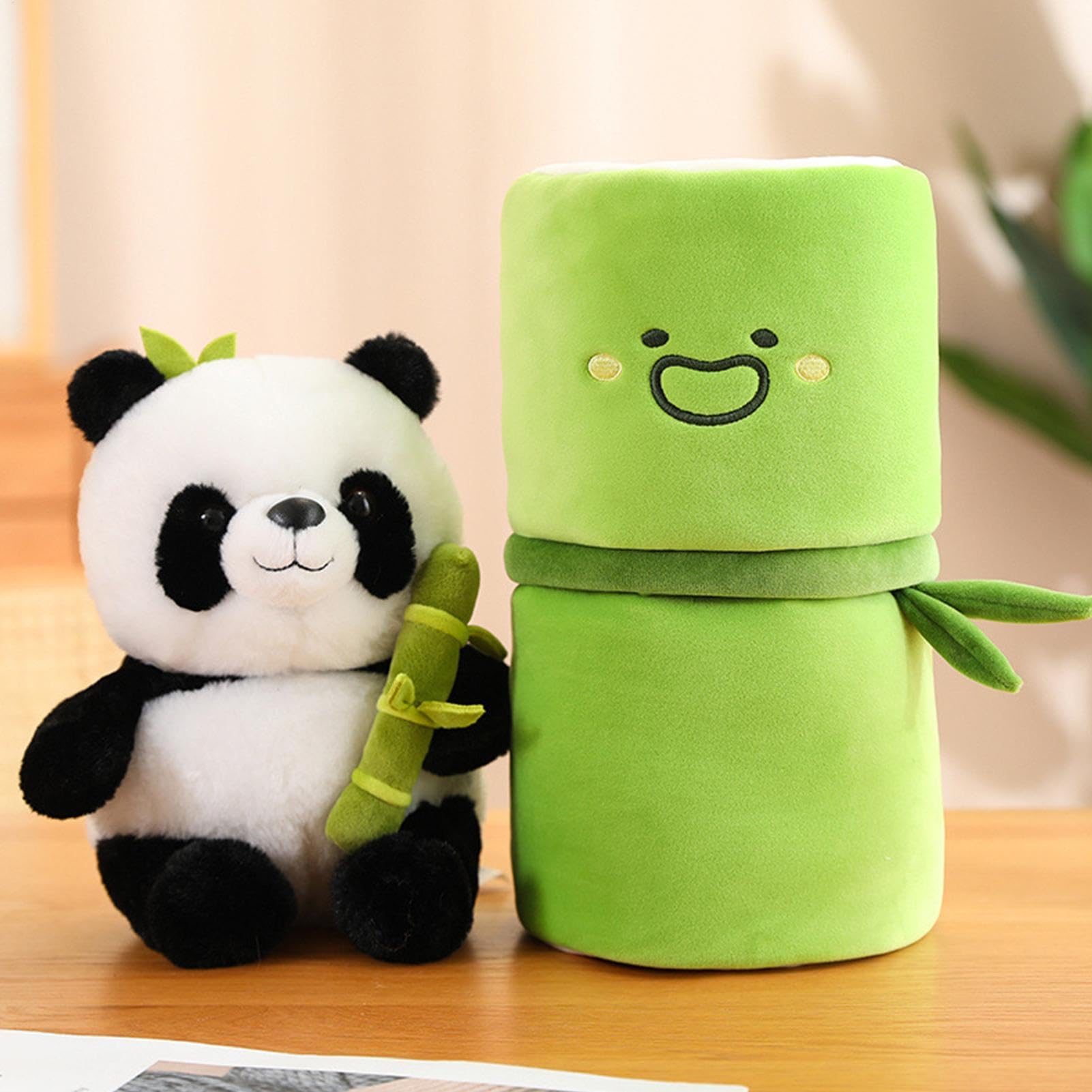 Panda Bambus Stofftier Kuscheltier Spielzeug Edles Stofftier Kuschelkissen