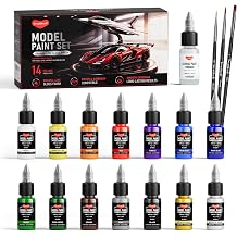 Smallbudi 14 Colors Enamel-Like Gloss Finish Model Paint Set Acrylic Paints
