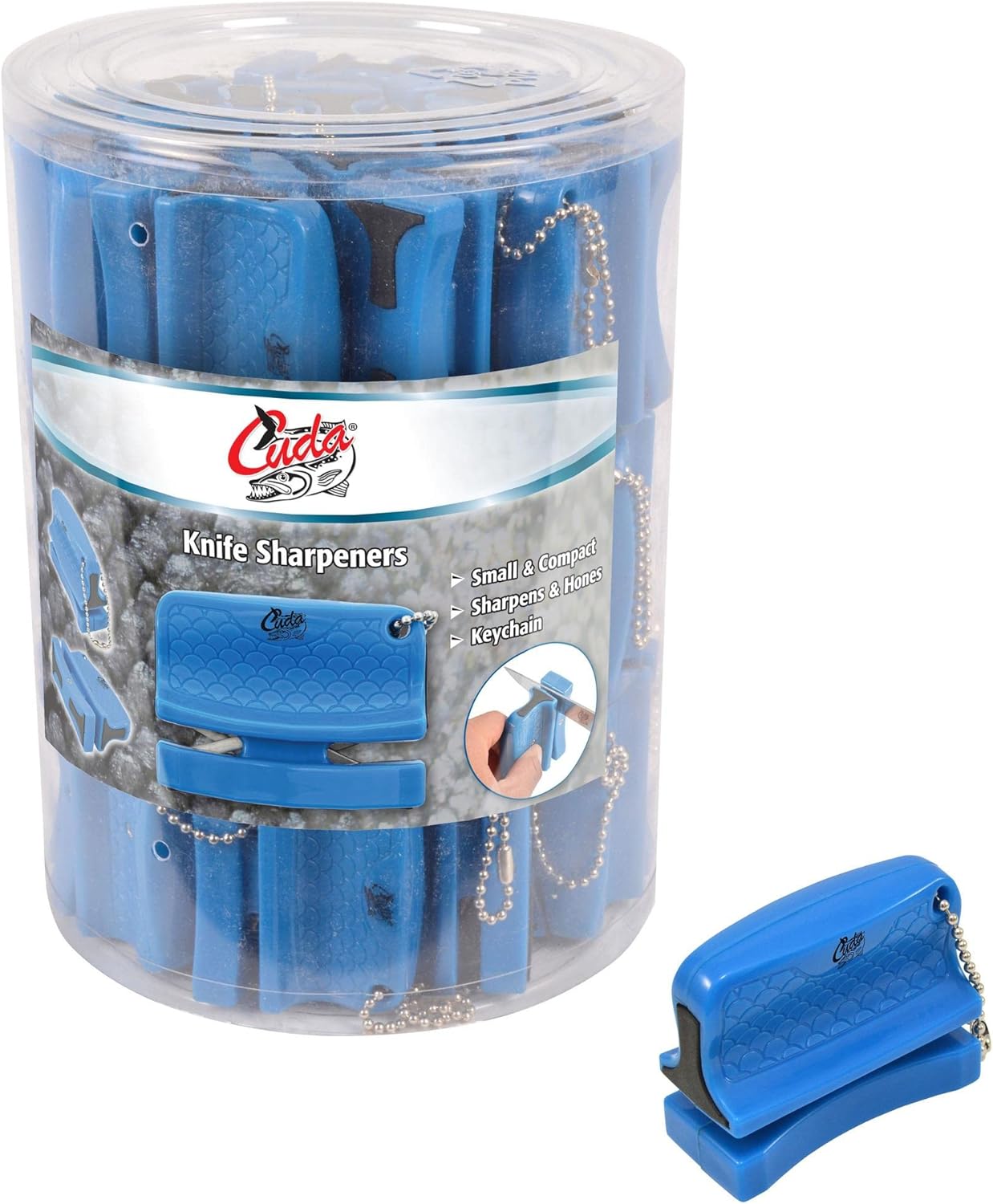 Cuda Bucket of 42 Knife Sharpeners, Blue, 23020, One Size