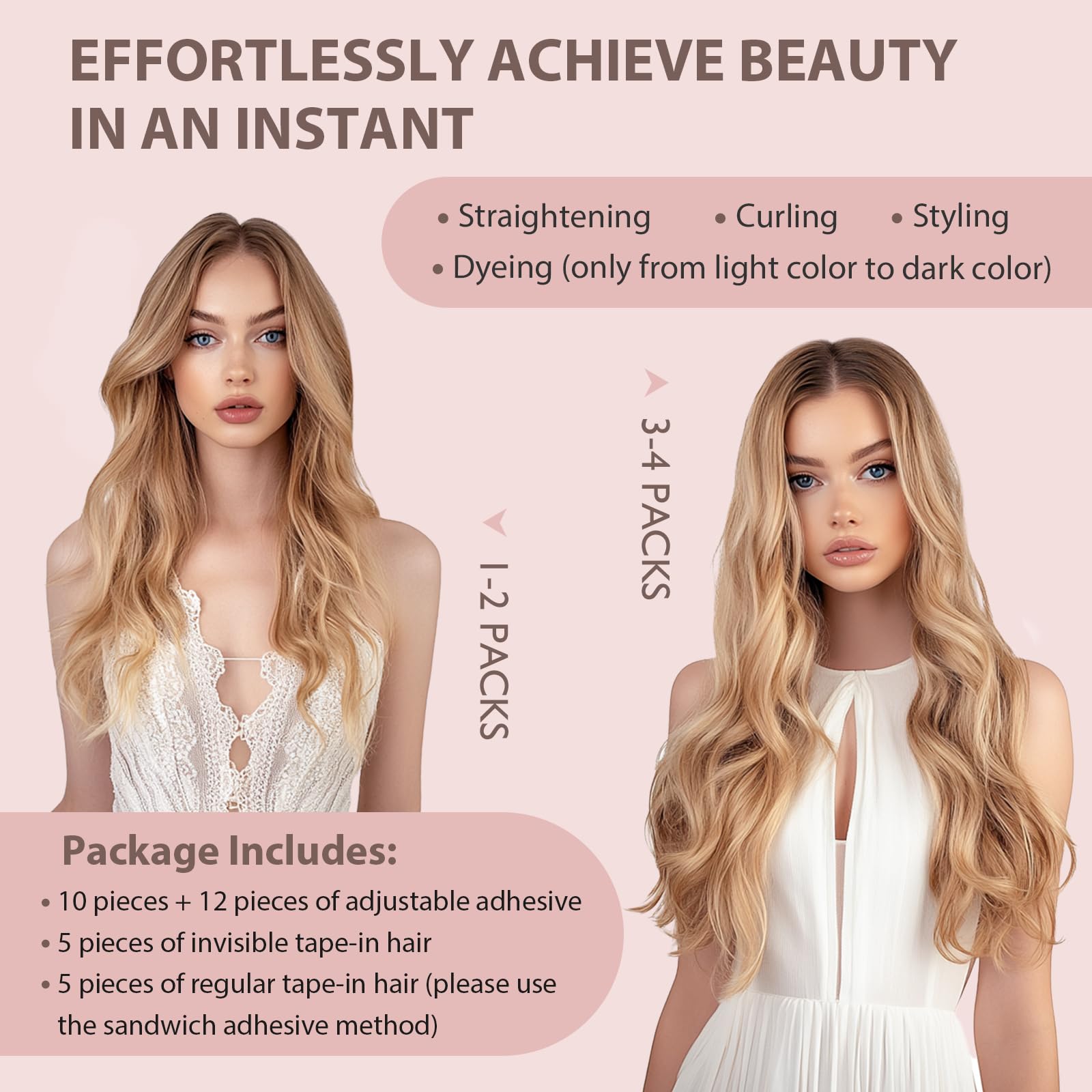 Silk-co Extensiones Adhesivas Pelo Natural Cinta Invisible Cinta Sin Clip 100% Remy Liso Cabello Humano Cuero Cabelludo Biónico 10PCS 20G/Paquete 30cm # 2 Marrón Oscuro