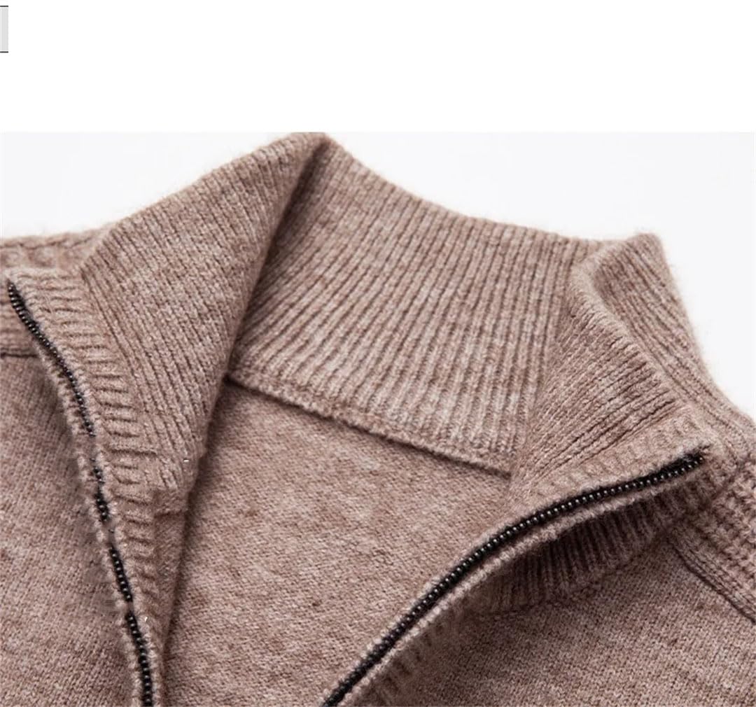 Hgvcfcv Maglioni Mezza Zip Lana Cashmere Maglieria Pullover Moda Invernale Uomo Abbigliamento Pulover Maglioni