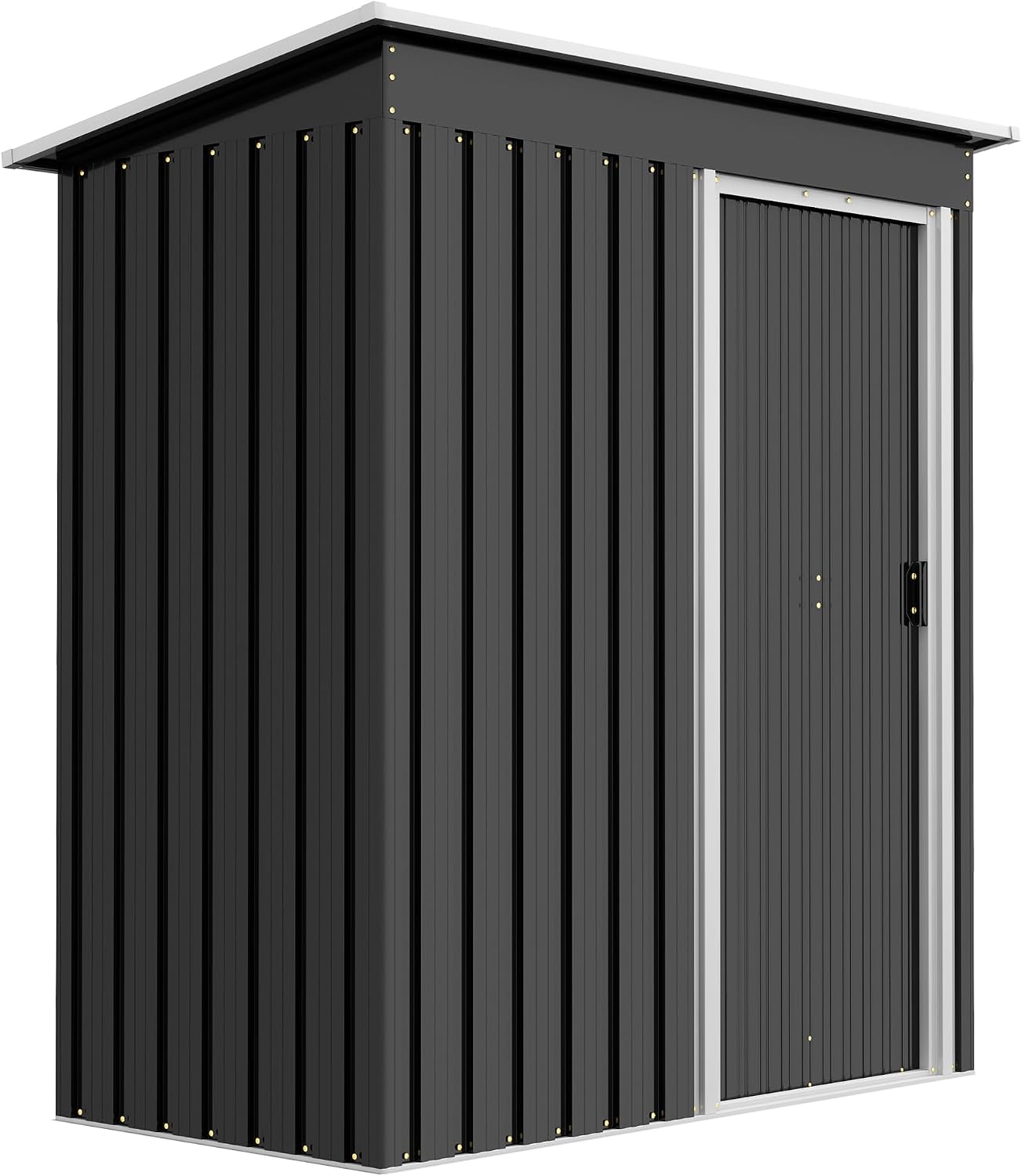Outsunny 5 x 3 FT Outdoor Storage Shed with Sliding Door, Garden Shed ...