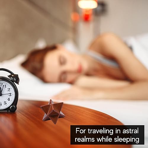 Miniatura 178 de Amazing Gemstone Larvikite Merkaba Crystal – Estrella de Merkaba metafísica de 1 pulgada para meditación – Cristal tetraedro energético y piedras