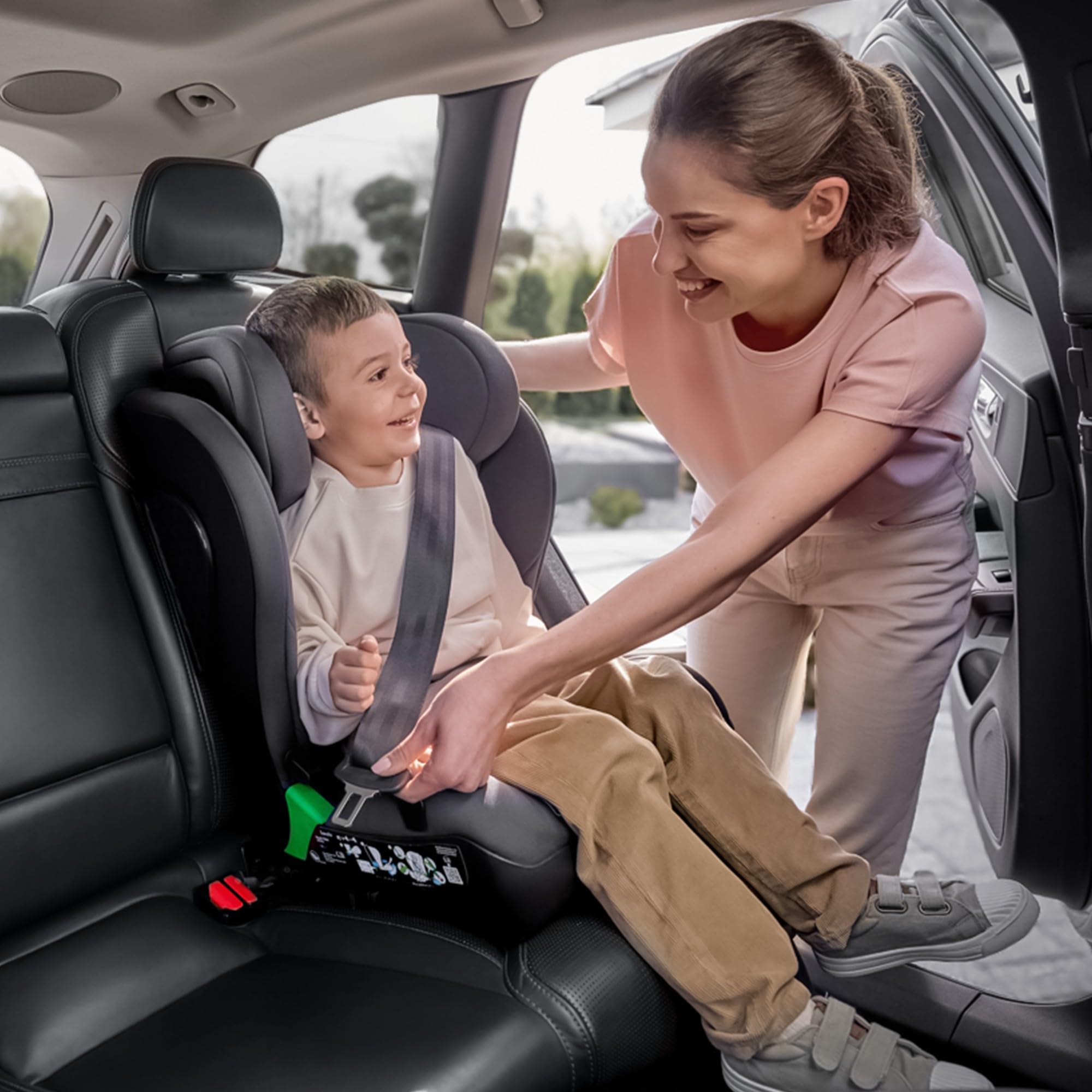 LIONELO NEAL I-SIZE Silla de Coche Para Bebés, Grupo 2 3, de 100-150 cm De 3 a 12 años aprox. Fijación ISOFIX o Cinturones Reposacabezas Ajustable Protección Lateral Reposabrazos Norma R129