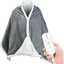 Comfytemp Wearable Heated Blanket- 70" x 23" Electric Shawl Throw Wrap for Women, Warm for Mom Wife, 3 Heat Settings & 4H Auto Off, Over-Heat Protection, Machine Washable Soft Flannel