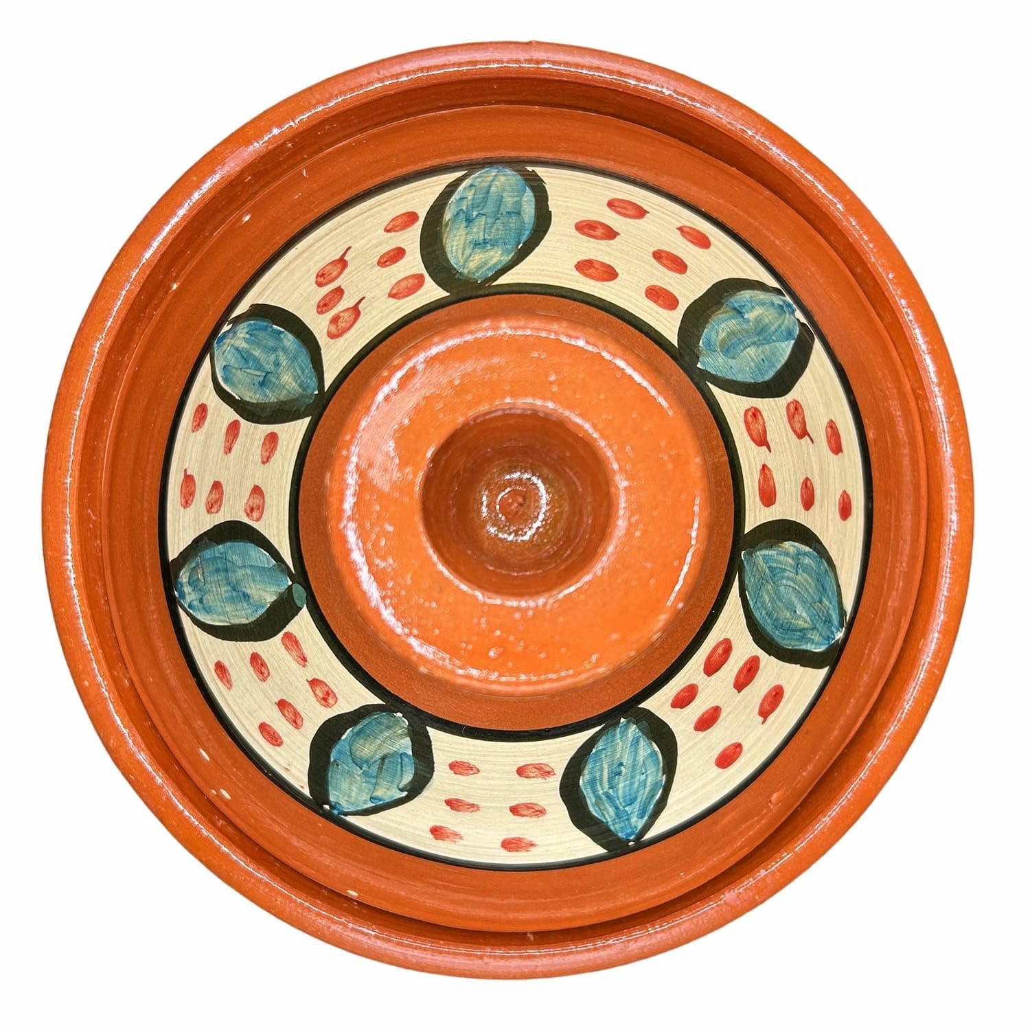 Tajine XL 35 cm in Terracotta Dipinta a Mano – Pentola Tradizionale Marocchina/Tunisina + Ebook Gratuito 3107251020