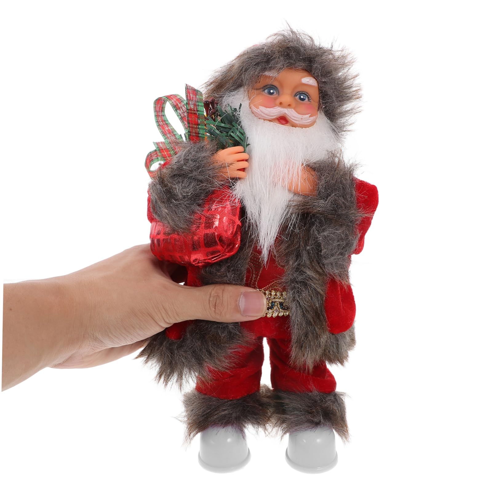 Statuina Di Babbo Natale Di Natale Elettrica in Piedi Ornamento Da Tavolo Decorazione Natalizia Per Casa