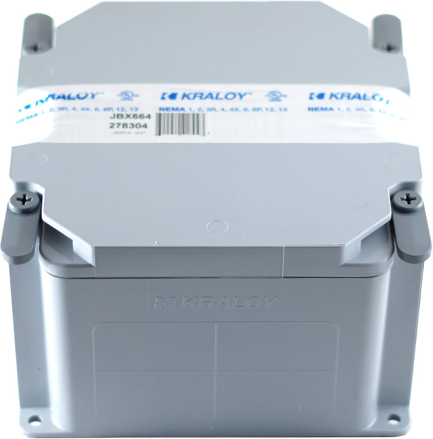 Kraloy JBX664 PVC Junction Box 6 Inch x 6 Inch x 4 Inch 172.05 Cubic-Inch