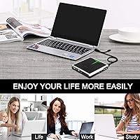 Vista 9 de Guamar Unidad de DVD externa para PC: reproductor de grabadora de CD USB-C para portátil Mac Windows 11 con ranura SD/TF/2 puertos USB/estuche