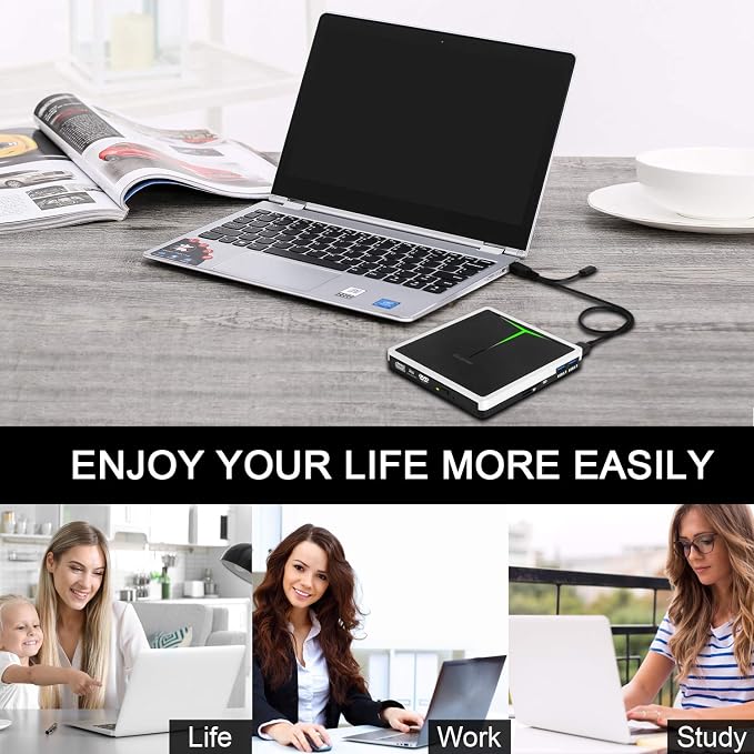 Guamar Unidad DVD Externa USB-C para Laptop PC miniatura 9