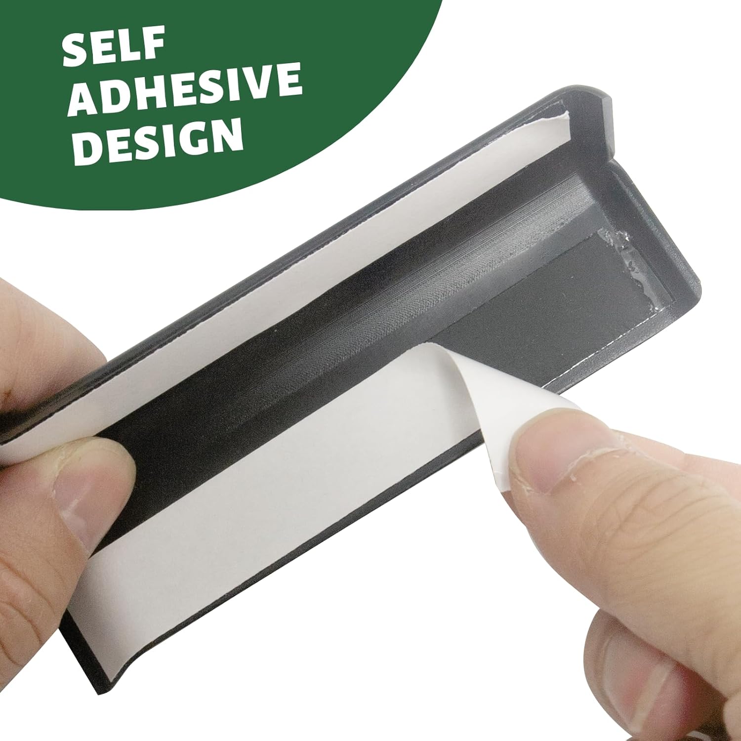 Self Adhesive 6 Inch x 20 Feet Flexible Baseboard Molding Trim and Baseboard Corner Blocks 6inch Height, Self Adhesive 3 Inner + 3 Outer Corners(Black)