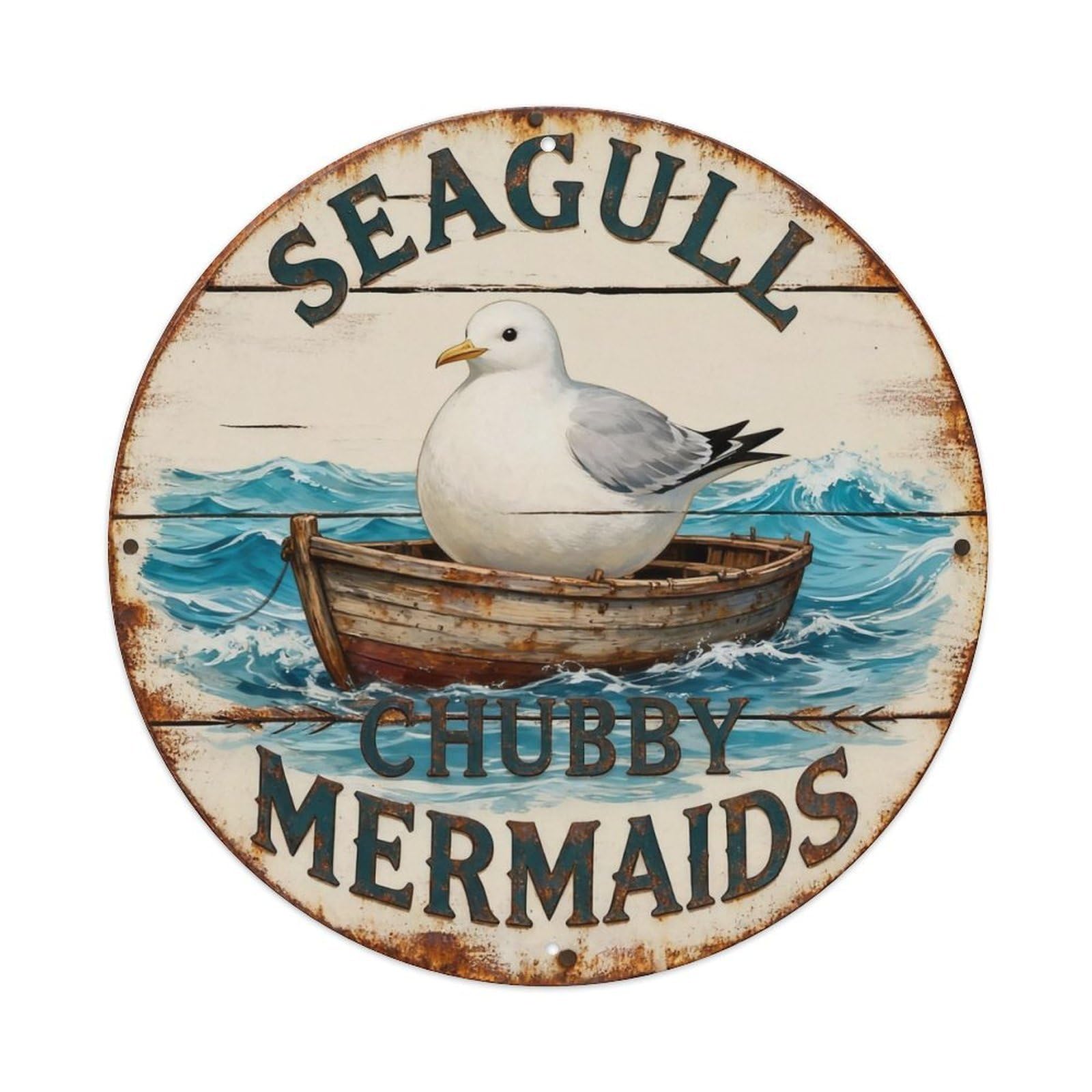 Seagull Sign Metal Tin Sign Plaque