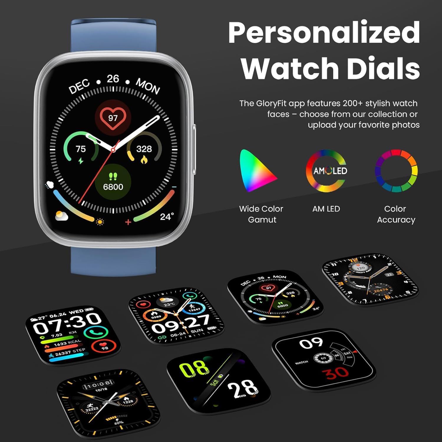 Cillso Smartwatch Uomo Donna,1.85''HD Smartwatch con Effettua/Risposta Chiamate,110+ Sportive,24/7 Frequenza Cardiaca Sonno SpO2 Monitor,Impermeabile IP68 Fitness Tracker per Android iOS
