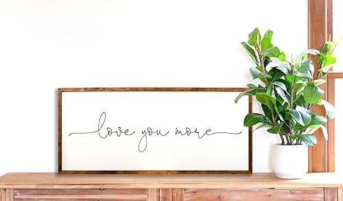 Miniatura 5 de 10x20 inches, Love You More Sign - I Love You More - I Love You More Sign - Above Bed Decor - Signs For Above Bed - I Love You Sign - Love You More