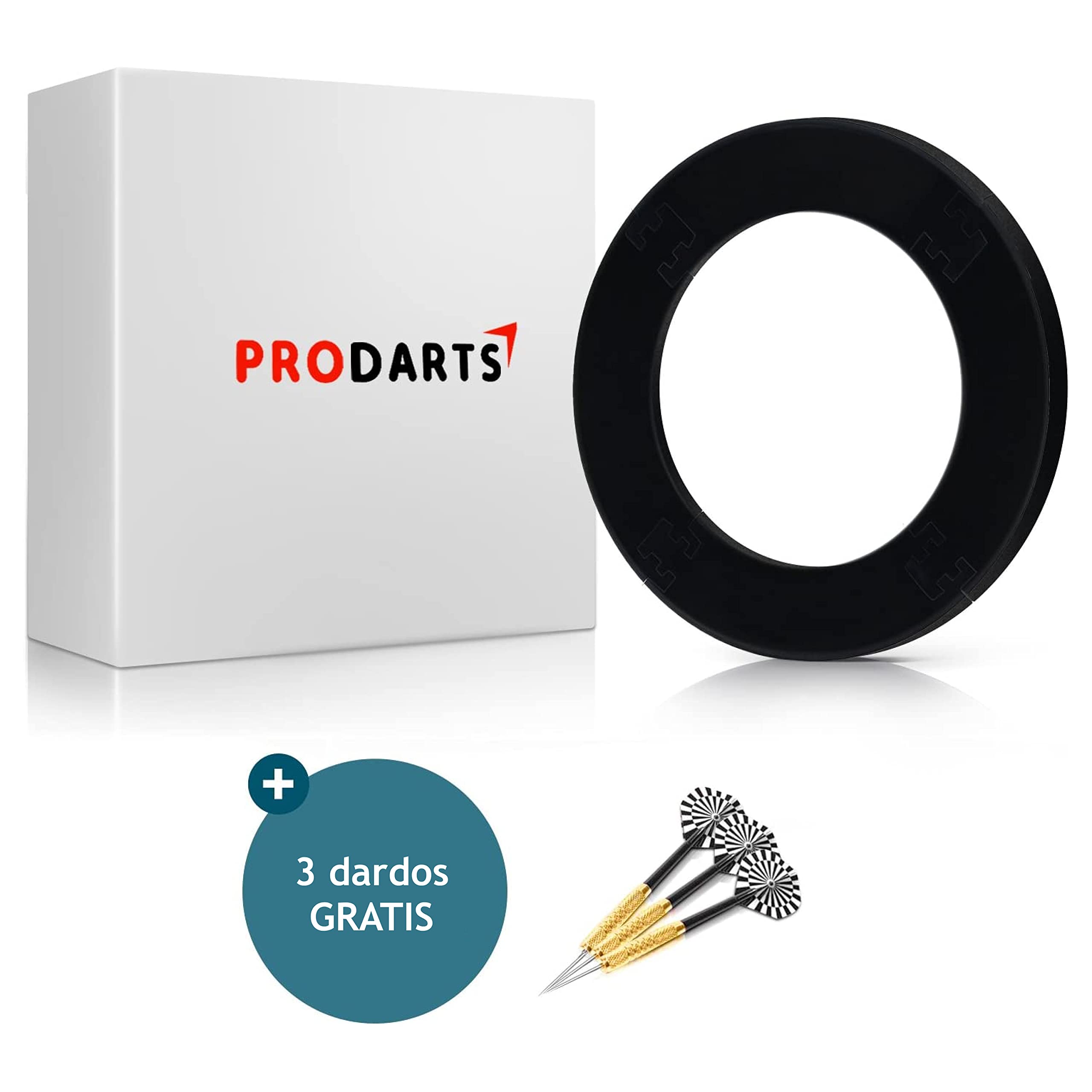 ProDarts Marco para Diana De Dardos Universal - Dianas - Recogedor De Dardos Anillo Rojo - Borde Estable Protección De Pared para Diana Sin Montaje Adicional - Aspecto Profesional — view 7