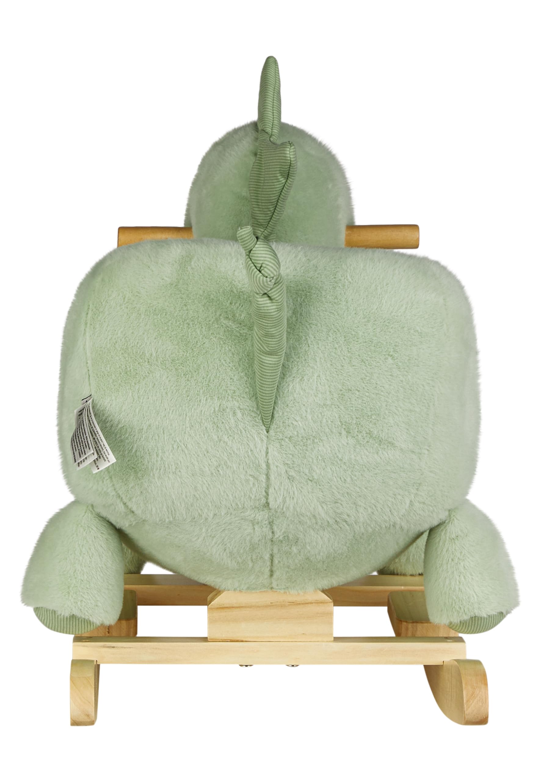 Sterntaler Schaukeltier Dino Rexi - Schaukeltier aus kuscheligem Plüsch und weicher Sitzfläche - Schaukelpferd für Kinder - Spielzeug Wippe für Baby und Kinder, pudergrün