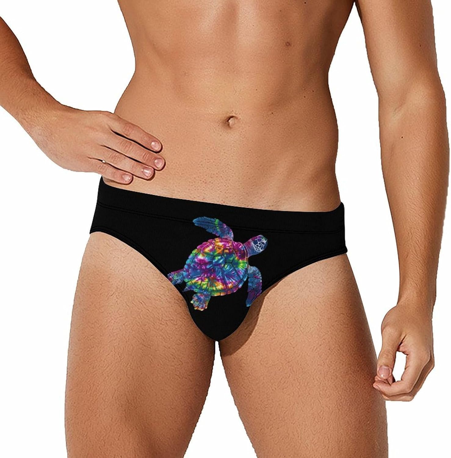 Tie Dye Turtle Novelty Men's Brief Swimwear Pants Swimming Trunks Beach Shorts Underwear