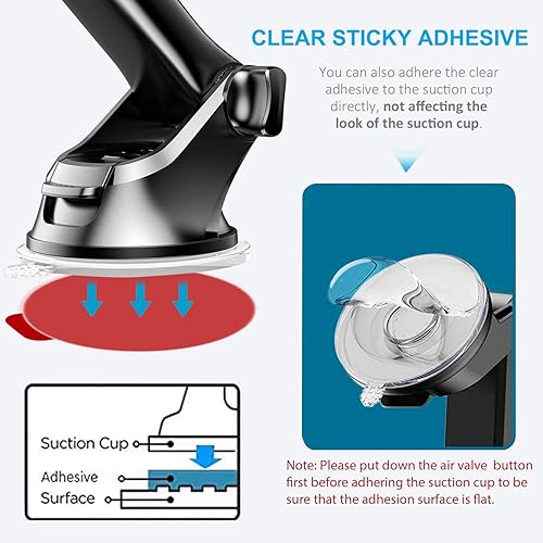 Miniatura 3 de PKYAA Kit de repuesto adhesivo adhesivo para tablero, 3 calcomanías de doble cara resistentes al calor de 2.76 pulgadas (2.756 in) para ventosa,