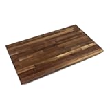WALKCT-BL1225-O 1&period;5" Thick 12 x 25 Inch Blended Walnut Solid Wood Space Saving Countertop Island Charcuterie Board Butcher Chopping Block