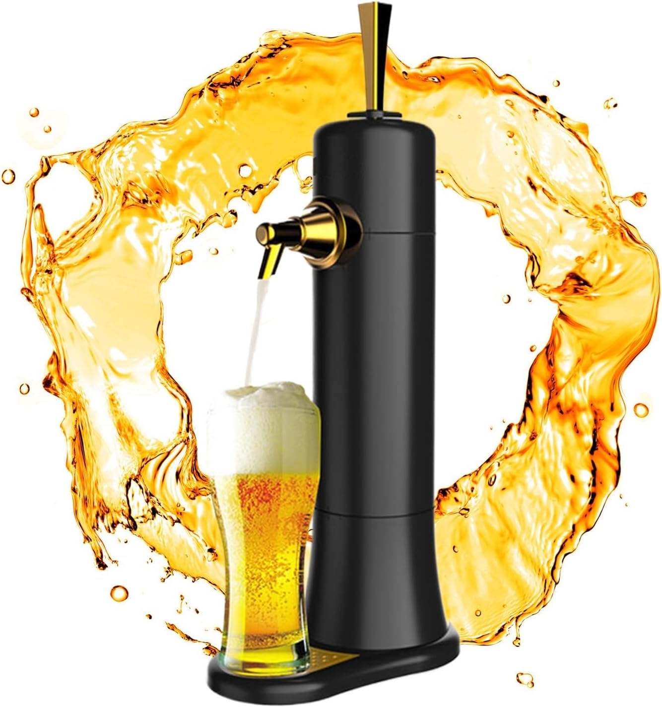 Grifo de cerveza para casa con vibración ultrasónica – Dispensador de cerveza en lata + espumador profesional para bebidas
