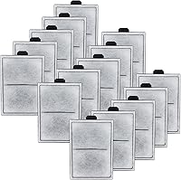 HiTauing 15-Pack PF-L Carbon Filter Cartridges for PF20, PF30, PF40, PF75 Aquarium Power Filters - 30% More Activated Carbon