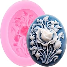 Cameo Picture Frame Silicone Molds Rose Flower Fondant Mold For Cake Decorating Cupcake Topper Chocolate Candy Gum Paste Polymer Clay
