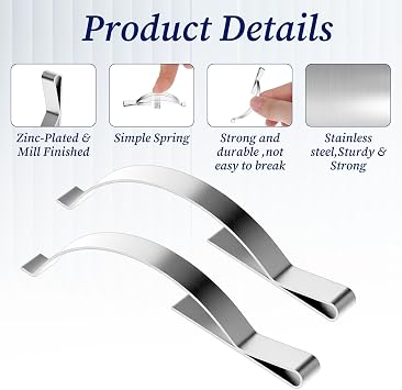 Window Screen Tension Spring, 30 Pcs Corner Mount Flat Windows Spring Stainless Steel Window Screen Clips to Prevent Windows Shaking Holding Sliding in Aluminum Channel Safely