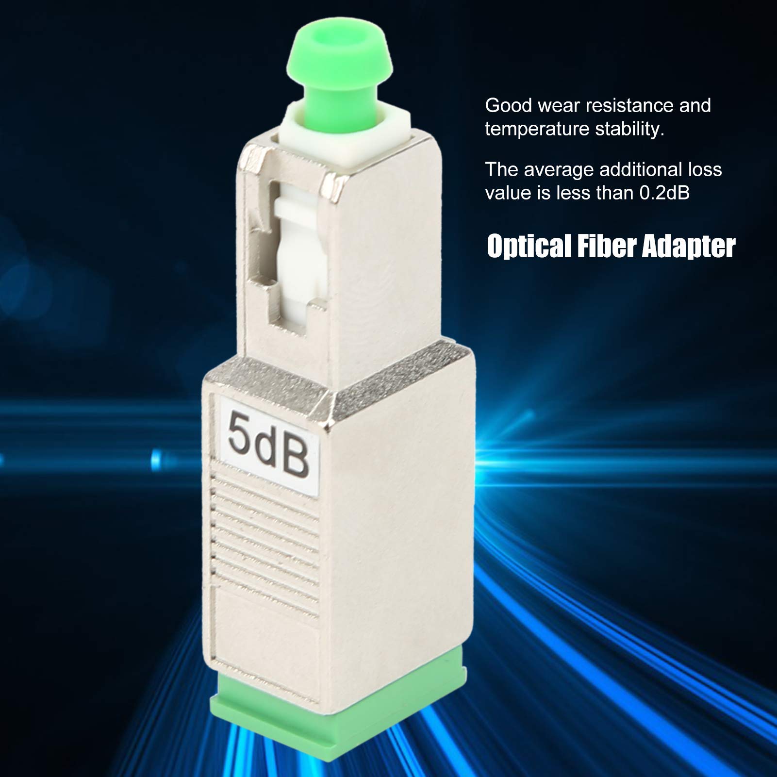 Adattatore per Fibra Ottica Connettore Flangia Attenuatore Testa Maschio e Femmina SC/APC 5DB Sopprime il Rumore del Circuito di Massa Attenuazione Accurata ≤ ± 0,5 dB