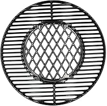 Hongso 8835 21.5 Inch Non-Stick Polished Porcelain Coated Grill Grates for Weber Original Kettle Premium 22 Inch Charcoal Grill, 22" Weber Performer Premium, Deluxe Charcoal Grill, 22'' Smokers