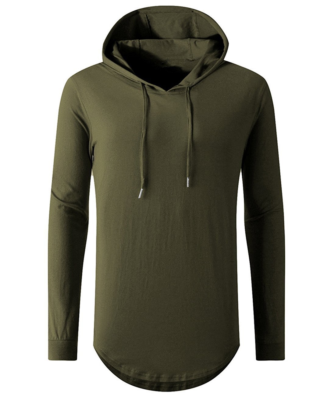 AIYINOMen's S-3XL Long Sleeve Fashion Athletic Hoodies Workout Sweatshirt Hip Hop Pullover Hooded