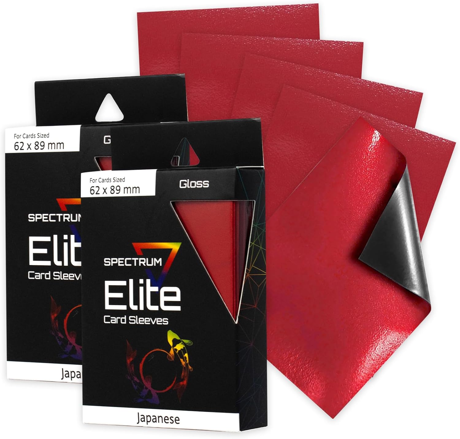 BCW Spectrum Elite Yugioh Sleeves - 120 Pack - Red Yugioh Card Sleeve | (Not for MTG or Pokemon)