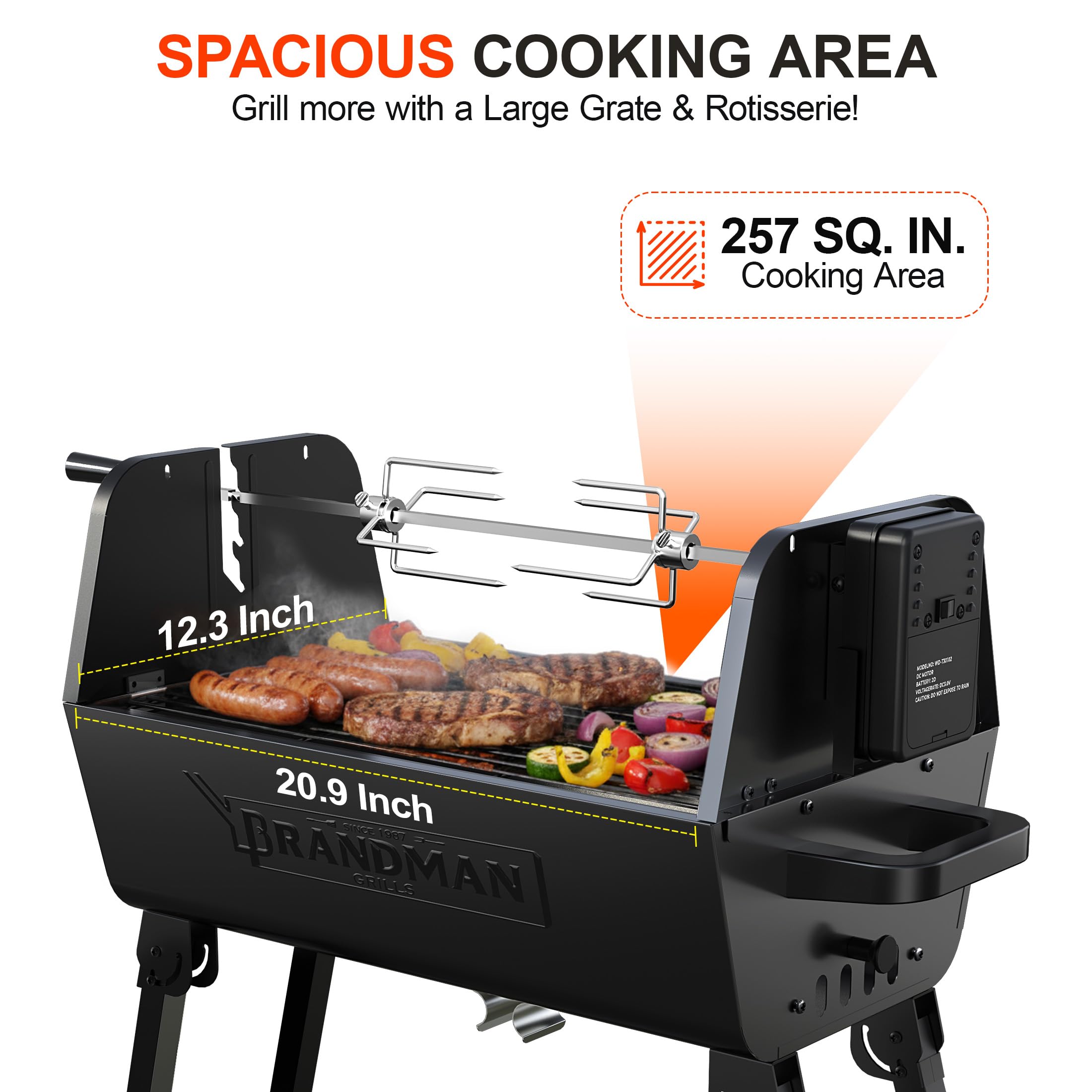 Amazon | BRANDMAN GRILLS SINCE 1987 2イン1 ポータブルチャコールBBQ