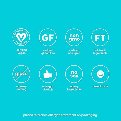 Miniatura 5 de UNREAL Almendras de coco de chocolate oscuro (paquete de 6)  Certificado vegano, sin gluten, comercio justo, sin OMG, sin alcoholes de azúcar o soja