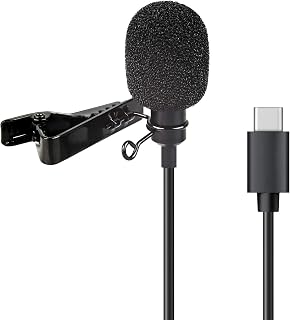ayex Lavalier Microphone with Type C - zb. for Smartphones, Tablets, PC etc. - Ideal for Interviews, YouTube, Vlogging, Livestreams and much more. - LV-1, Type-C