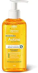 Darrow Actine Oil Control Gel de Limpeza Dermatológico Facial com Ácido Glicólico e Vitamina B5 para Controle da Oleosidade, Pele Matificada Sem Efeito Rebote e Poros Desobstruídos, 140g