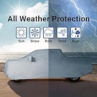 Vista 44 de iCarCover - Funda de coche de 100 capas, impermeable para todo tipo de clima, fundas de coche de calidad premium para automóviles, protección UV
