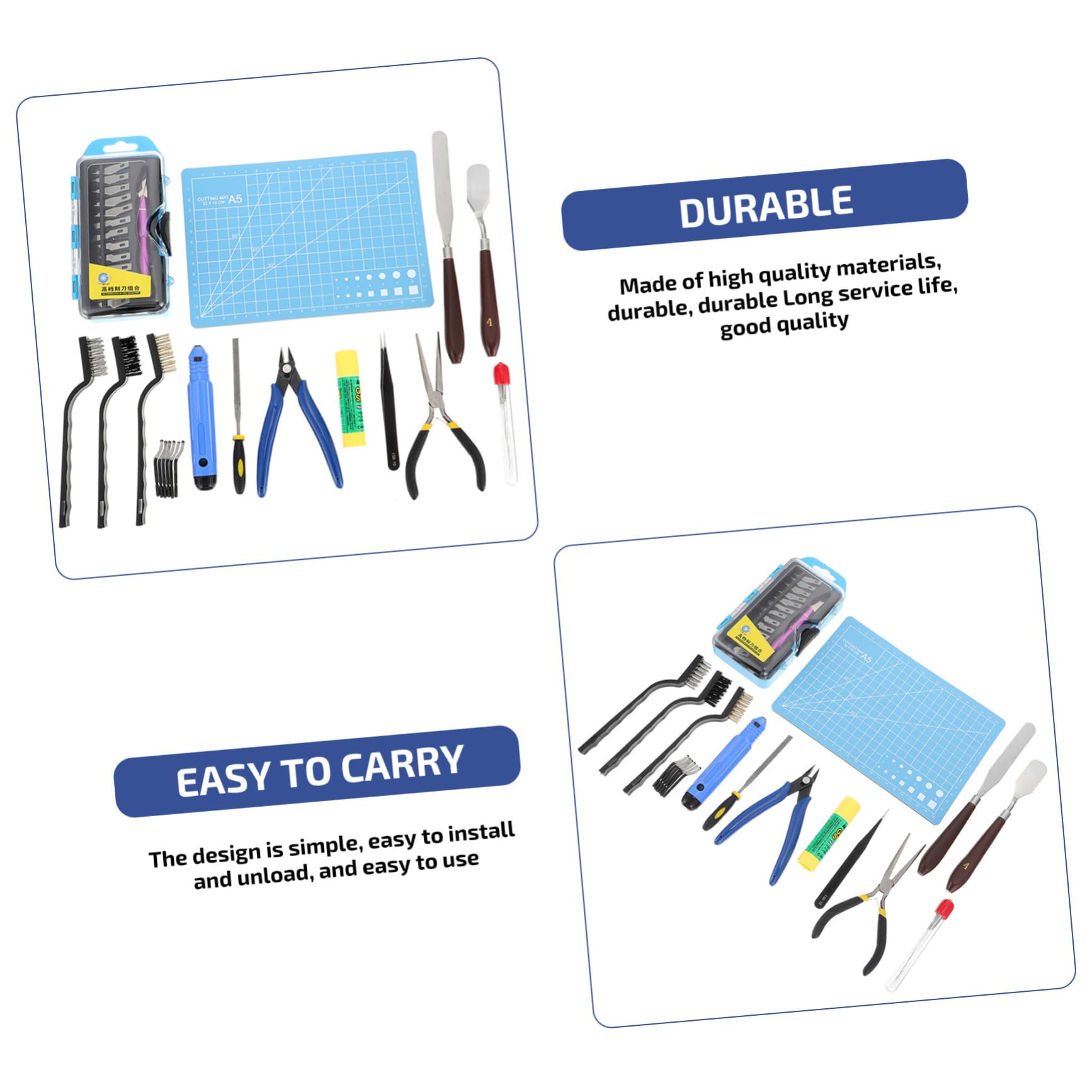 Gatuida Kit de Nettoyage pour Imprimante 3d, 1 Set D’outils D’entretien Aiguilles de Buse, Pince à Épiler, Pince, pour Lit Chauffant et Modèle
