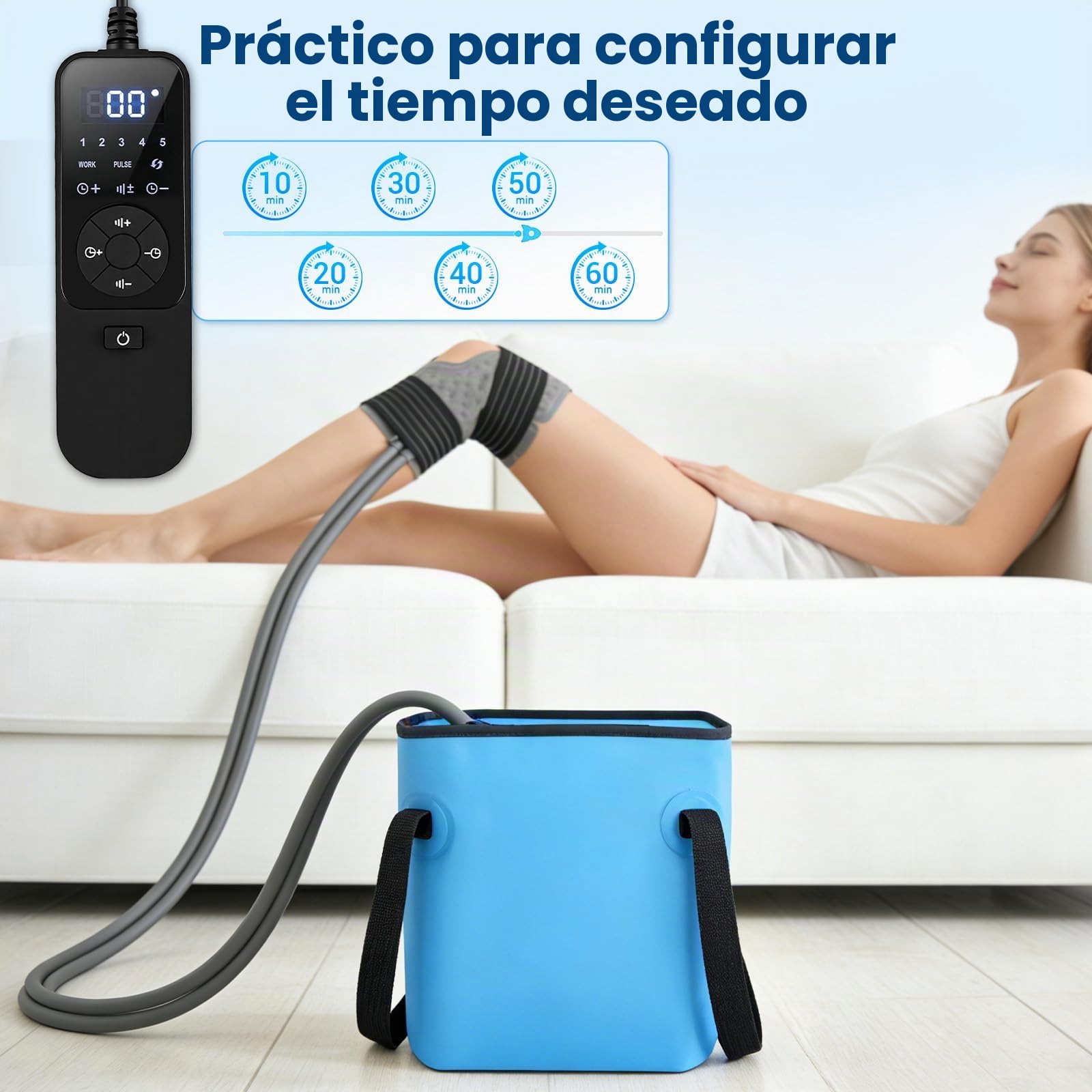 Bolsa de hielo Rodilla Cryo Machine 14L, Compresa Fría Máquina de Bolsillo de Frío Reutilizable, Cryo Pierna Bolsa de Hielo Tobillo Antifugas Mejorado, para Rodilla, Tobillo, Hombros, Espalda