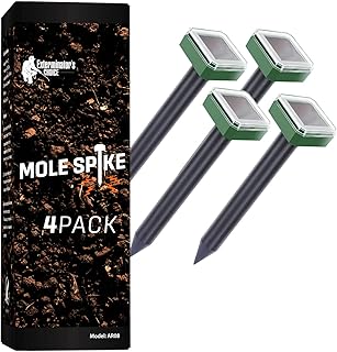 Sponsored Ad - Exterminators Choice Ultrasonic Mole Spikes to Rid Lawns & Gardens of Rodents - 4 Pack - Solar Powered Rode...