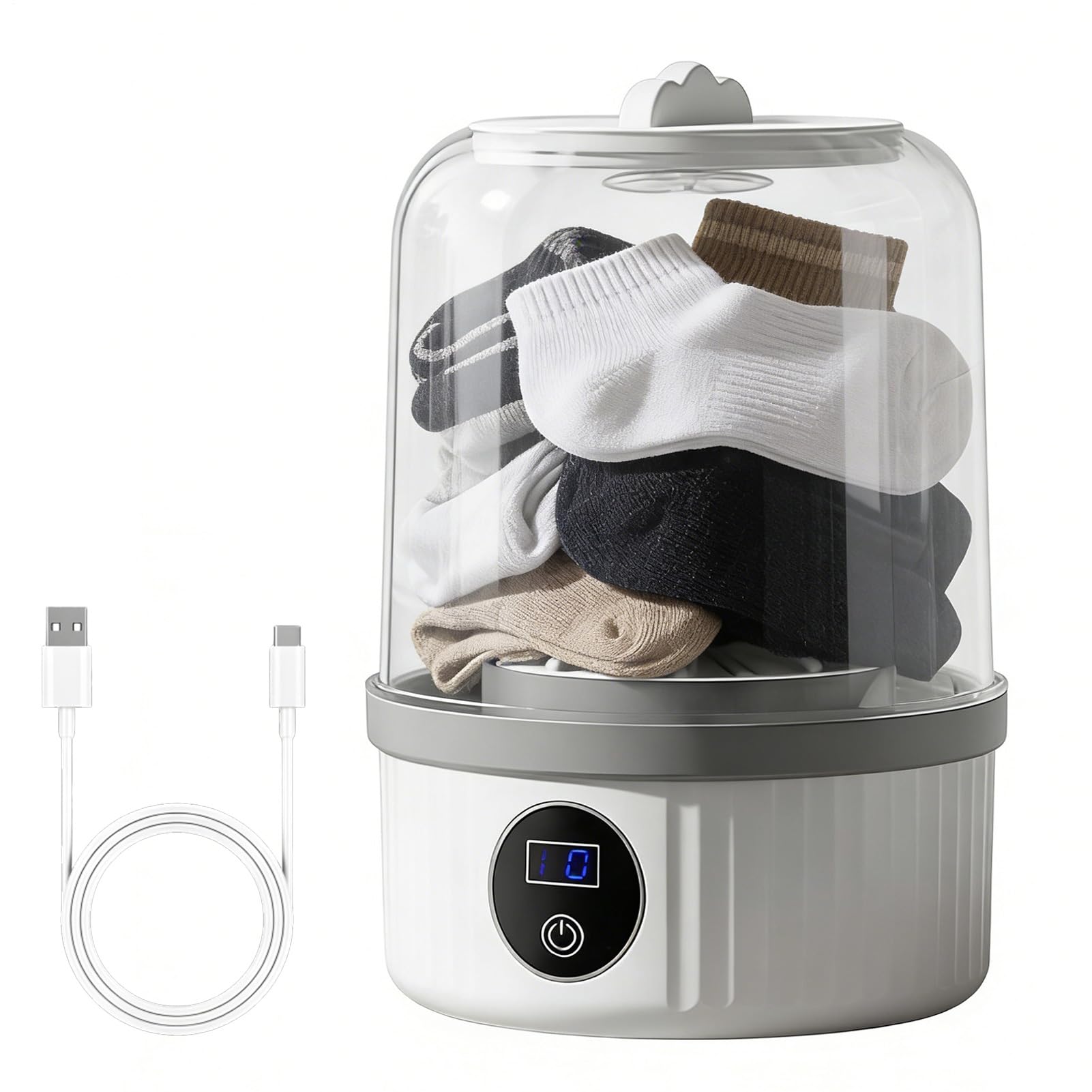 Machine à laver portable USB sans fil avec 2 modes pour sous-vêtements - 8