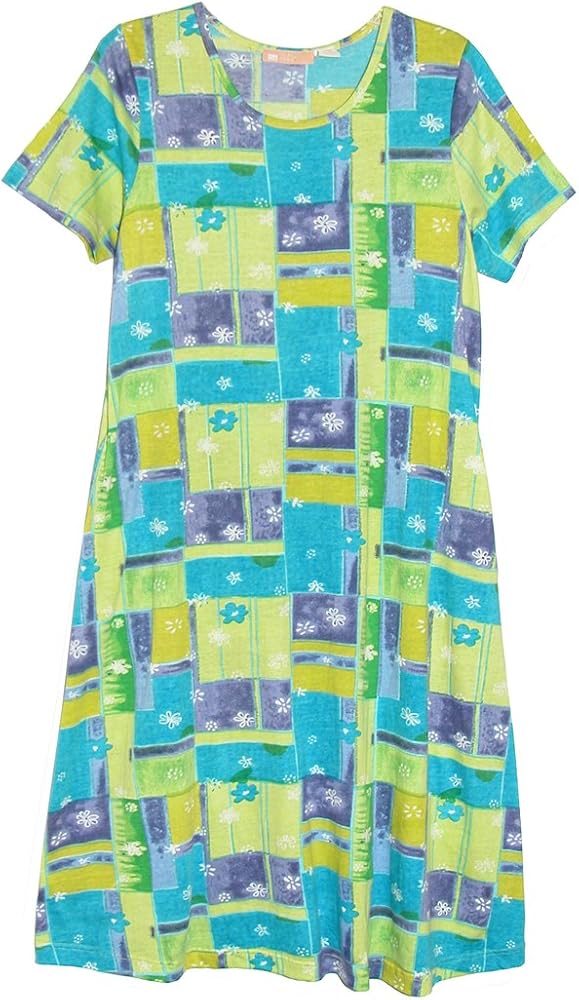 LA CERA Women's Knit A-Line Dress (Size M) Turquoise at Amazon Women's  Clothing store