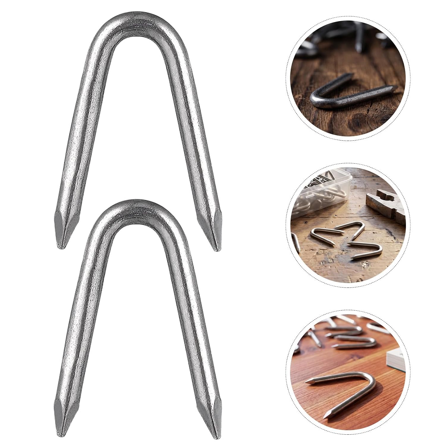 U Shaped Wire Fencing Staples Galvanized 300pcs for Posts and Mesh