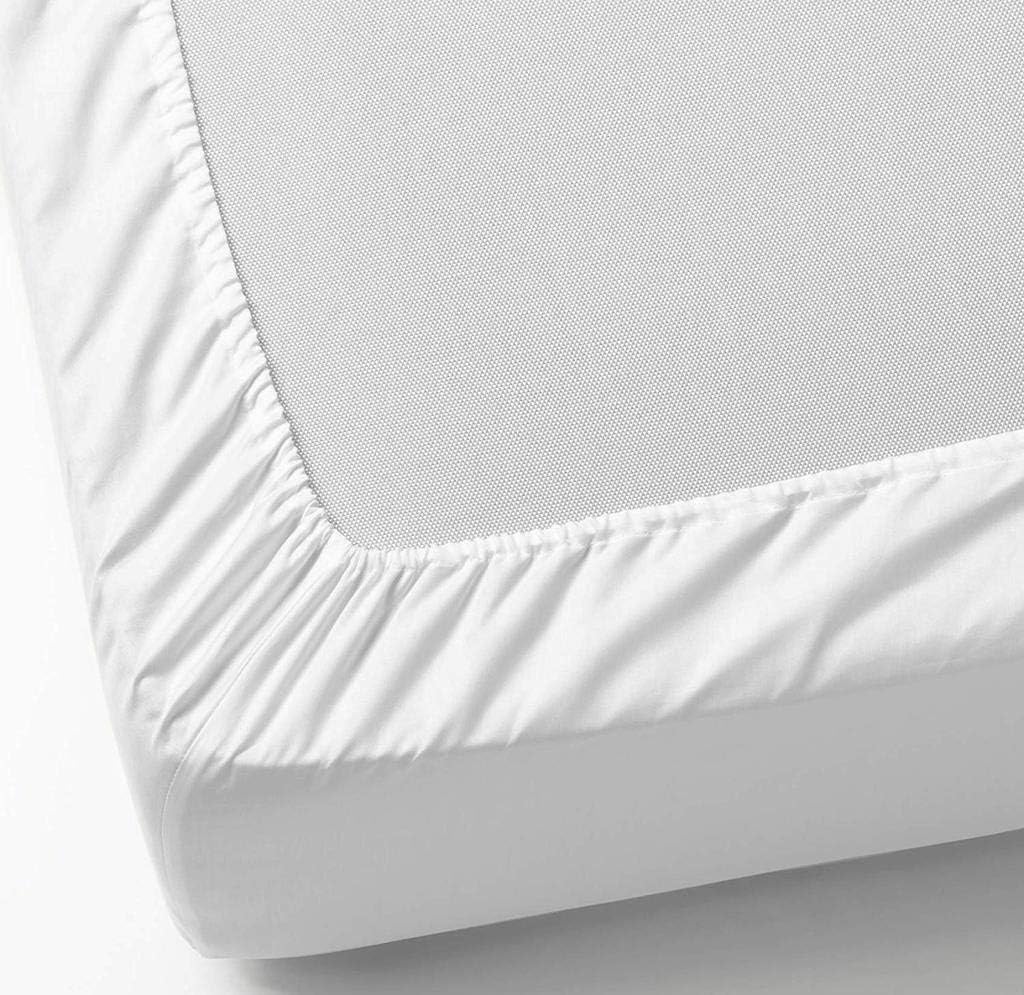 Sábanas de Hostelería | Juego de Sabanas | Ropa de Cama Fácil Planchado | Color Blanco | Disponible en Medidas, Encimera, Bajera, Fundas Almohada. (Cama 150, 100% Algodón)