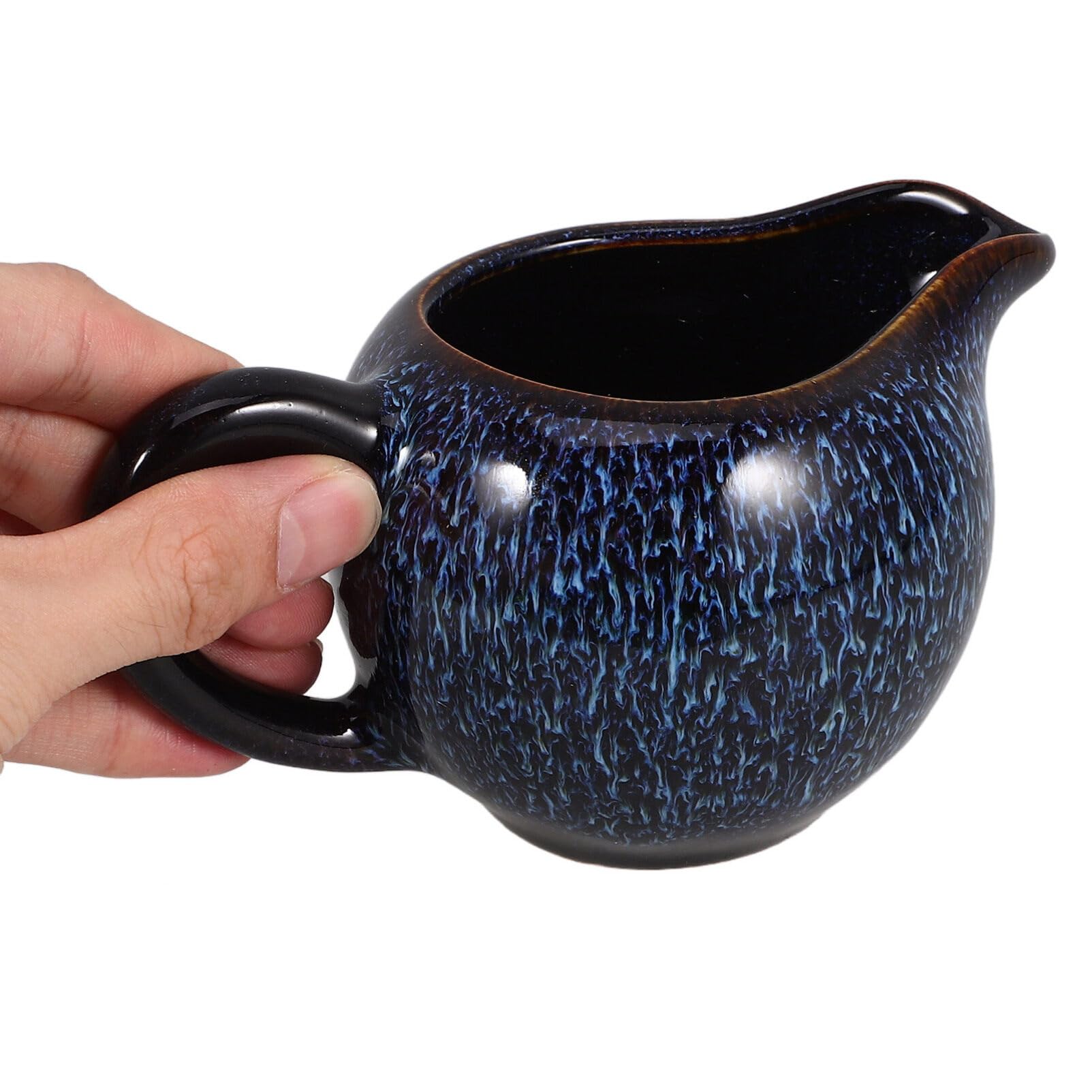 HOLIDYOYO Elegant Ceramic Milk Jug Handle Coffee Creamer Pitcher Multi-use Pitcher for Milk Cream Sauce