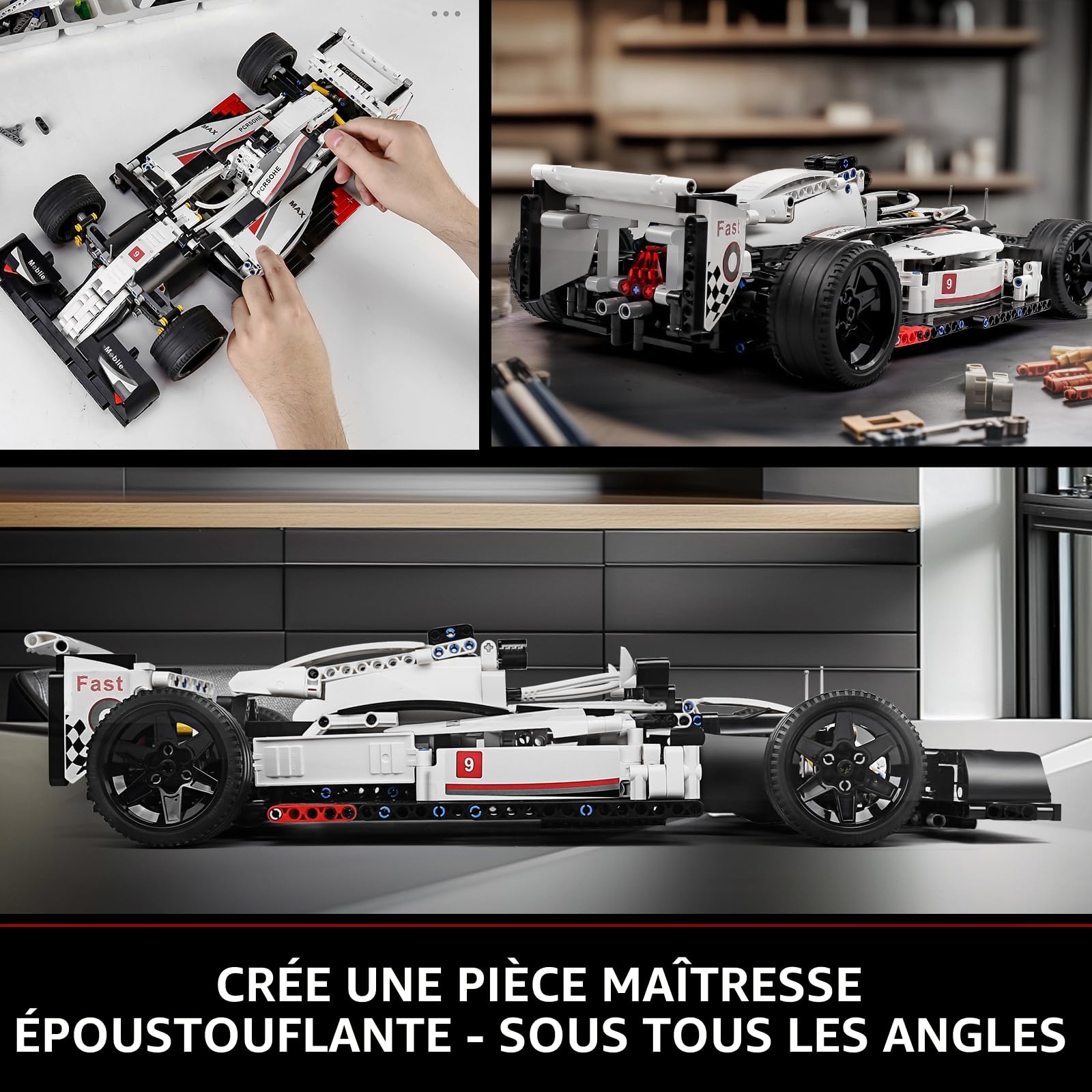 Mould King Technique Formula Race Car Building Blocks, 1235 pieces Building Set for Children - Collector's Item - Gift for Boys & Girls from 10 years old or Adult Fans (Static Version)