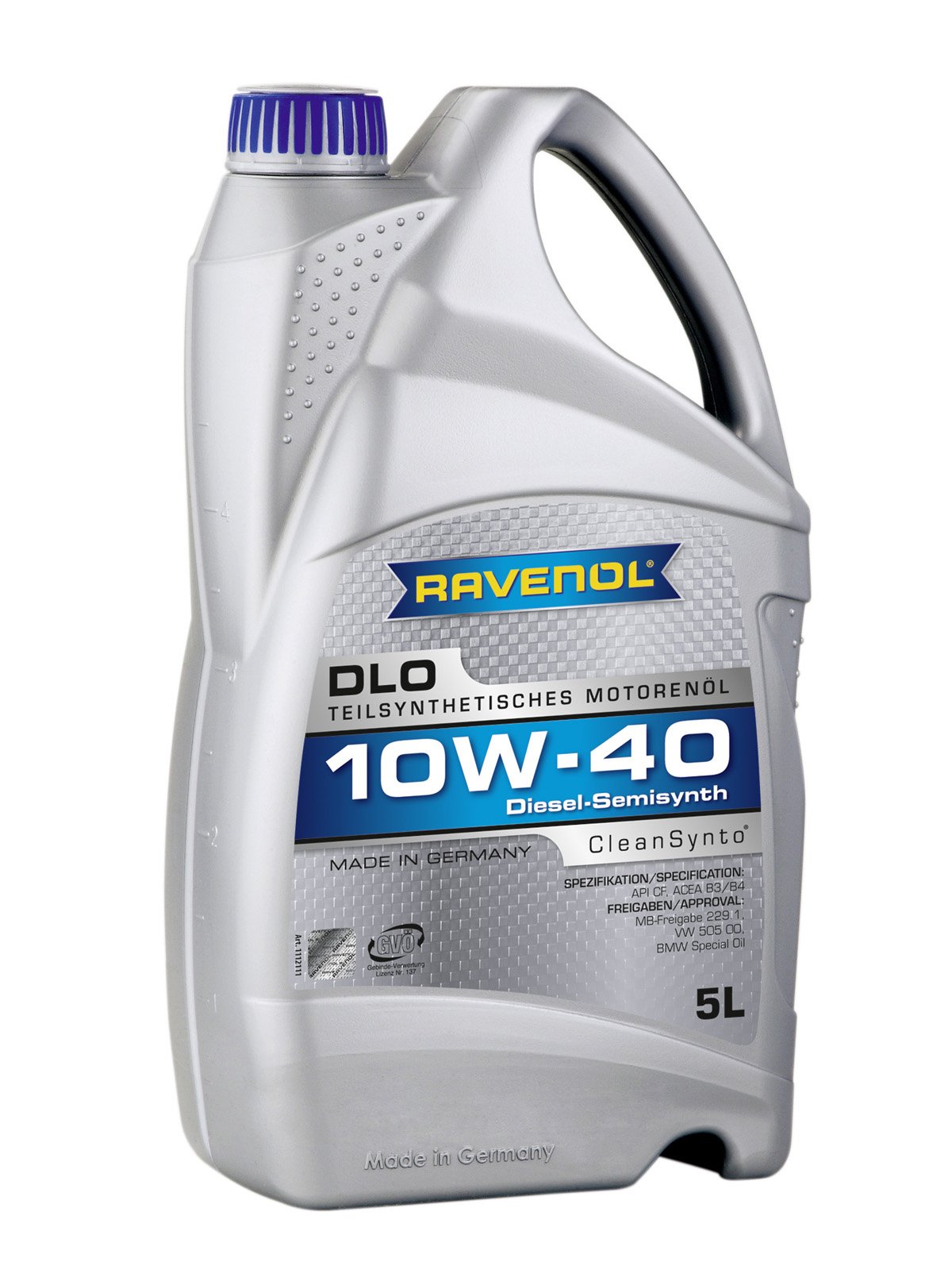 RAVENOL DLO SAE 10W-40 5 L | Aceite de coche semisintético de alto rendimiento | Lubricante para motores alta calidad