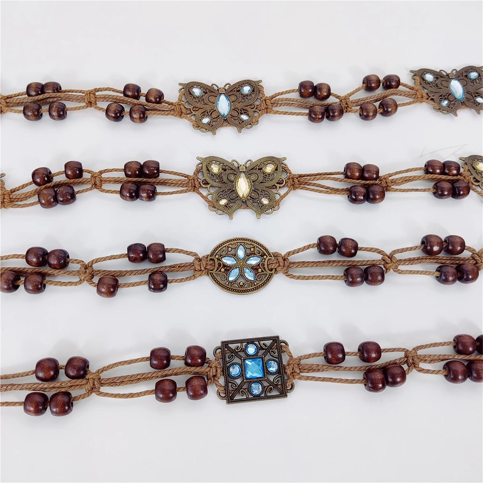 Générique Ceinture à nœud tressée à la main for femmes, accessoires d'été décontractés en tissu