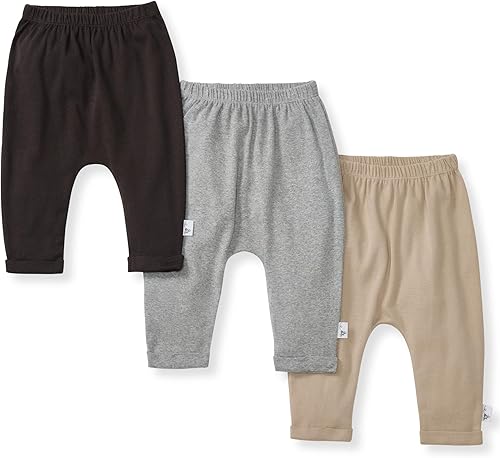 Burt's Bees Baby Pantalones deportivos de punto, pantalones deportivos para bebé, 100% algodón orgánico para bebés